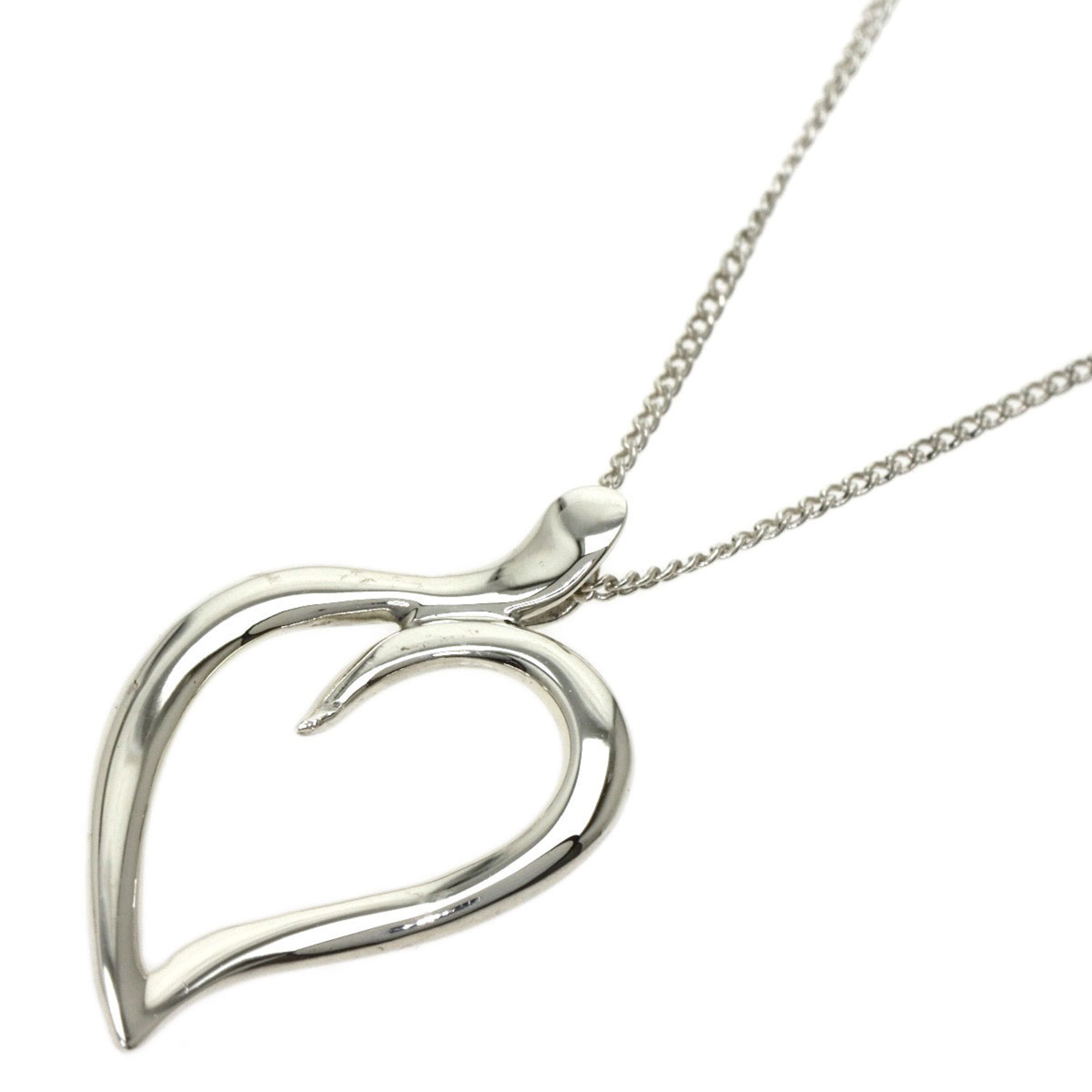 Tiffany Open Leaf Necklace Silver Ladies &Co.